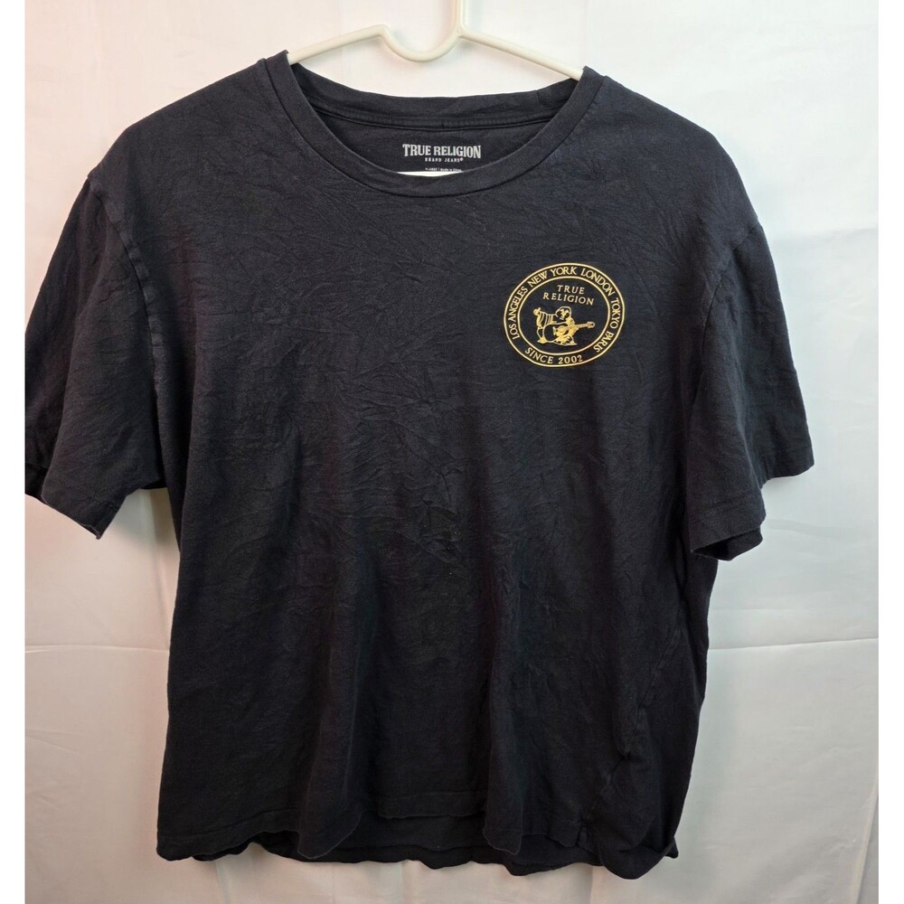 True Religion Men's‎ XL Buddha Brand Black Short Sleeve T-shirt